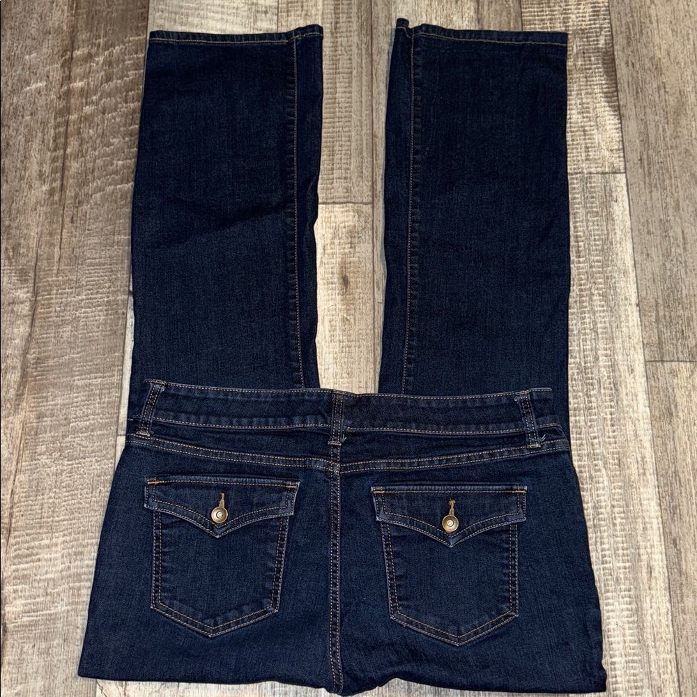 St. John's Bay Bootcut Denim Jeans - Deep Blue-Size 14